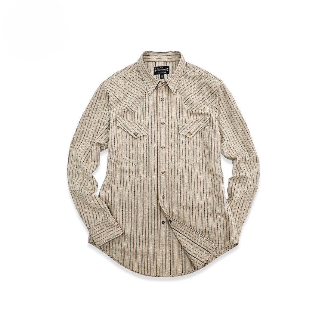 Vintage Stripe Western Long Sleeve Snap Shirt