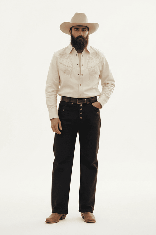 Floral Embroidered Western Snap Shirt