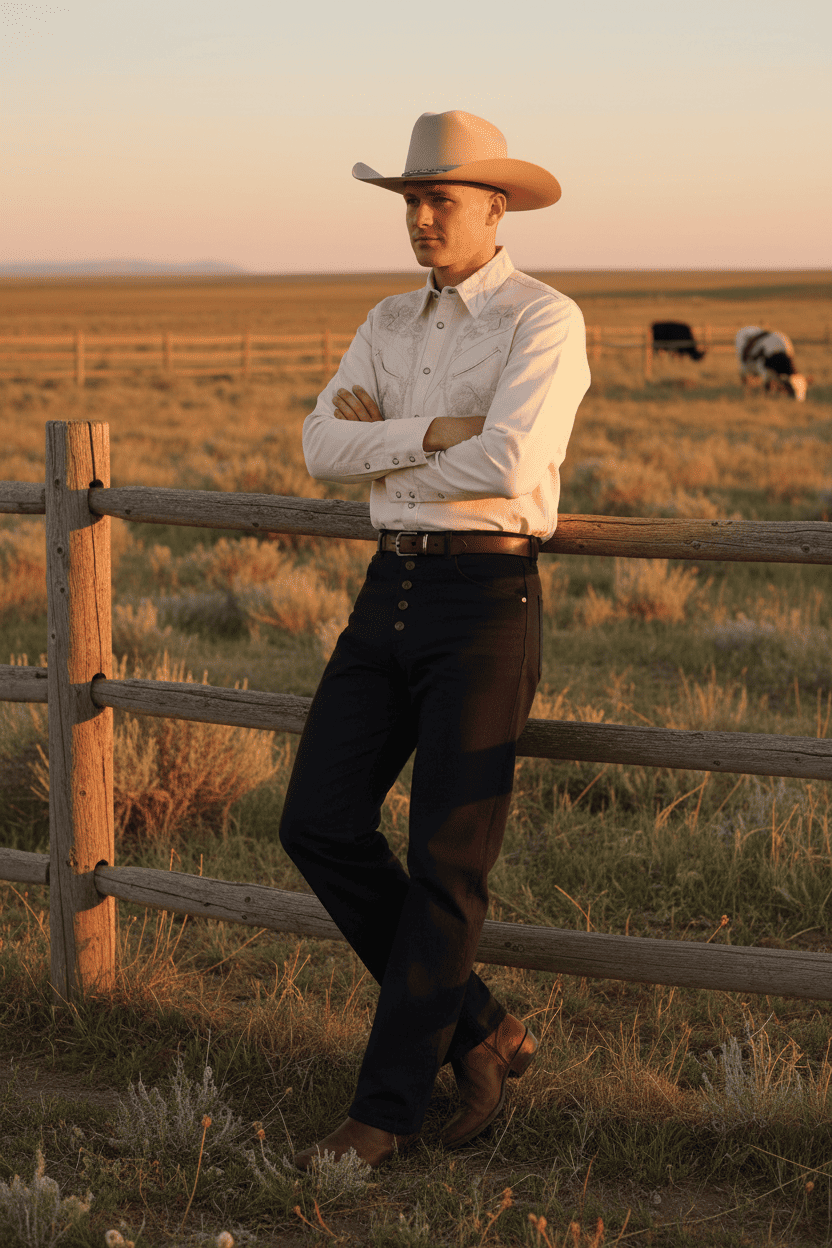 Floral Embroidered Western Snap Shirt