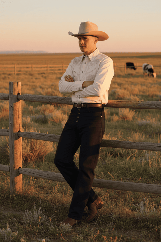 Floral Embroidered Western Snap Shirt